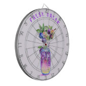 Fresh Blueberry Drink Party Dart Board Aangepaste Dartbord (Voorkant Links)