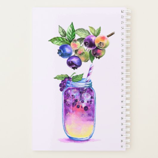 Fresh Blueberry Drink Planner - Aangepaste tekst (Achterkant)