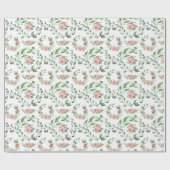 Fresh Blush PInk Bloom Wedding Cadeaupapier (Vlak)
