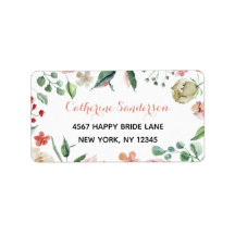 Fresh Blush Pink Bloom Wedding Return Address