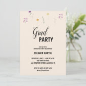 Fresh Blush Wildflowers Uitnodiging (Staand voorkant)