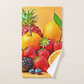 Fresh Bounty: Vibrant Fruit Harvest Design Bad Handdoek (Handdoek)