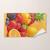 Fresh Bounty: Vibrant Fruit Harvest Design Bad Handdoek (Handdoek)