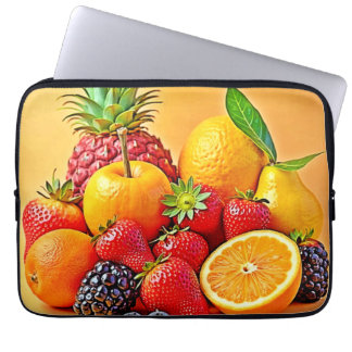 Fresh Bounty: Vibrant Fruit Harvest Design  Laptop Sleeve