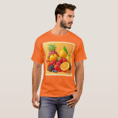 Fresh Bounty: Vibrant Fruit Harvest Design  T-shirt (Voorkant volledig)