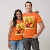 Fresh Bounty: Vibrant Fruit Harvest Design  T-shirt (Unisex)