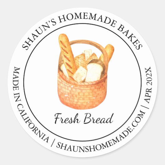 Fresh Bread Baking Modern label (Voorkant)