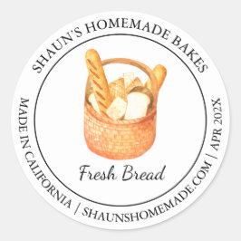 Fresh Bread Baking Modern label