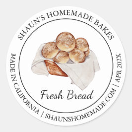 Fresh Bread Baking Modern label