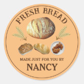 Fresh Bread Custom Label Sticker (Voorkant)