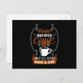 Fresh Brewed Coffee Briefkaart (Voorkant / Achterkant)