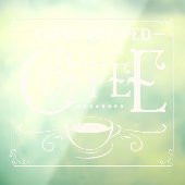 Fresh Brewed Coffee Business Raamsticker (Vel 3)