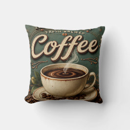 Fresh Brewed Coffee Rustic Farmhouse Kussen