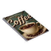 Fresh Brewed Coffee Rustic Farmhouse Notitieboek (Rechterzijde)