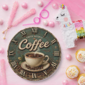 Fresh Brewed Coffee Rustic Farmhouse Papieren Bordje (Feest)