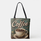 Fresh Brewed Coffee Rustic Farmhouse Tote Bag (Achterkant)