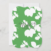 Fresh Bright Green Lemon Silo Pattern Wedding Kaart (Achterkant)