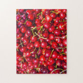 Fresh Bright Red Cherries op de pier Legpuzzel (Verticaal)