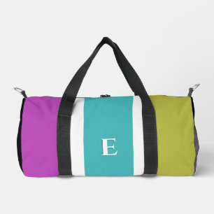 Fresh Bright Stripe Chic Modern Initiaal Monogram Plunjezak