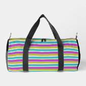 Fresh Bright Stripe Chic Modern Initiaal Monogram Plunjezak (Achterkant)