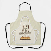 Fresh Buns Coming Through Funny Bakery Apron Schort (Voorkant)