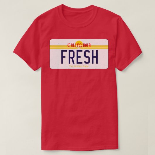 FRESH California  licentie bord T-shirt (Design voorkant)