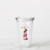 Fresh Cherries Drink Acryl Tumbler - aangepaste te Drinkbeker (Achterkant)