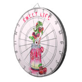Fresh Cherry Drink Dart Board - Aangepaste tekst Dartbord (Voorkant Rechts)