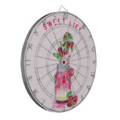 Fresh Cherry Drink Dart Board - Aangepaste tekst Dartbord (Voorkant Links)