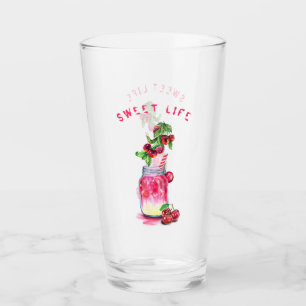 Fresh Cherry Drink Glass - Aangepaste tekst Glas