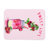 Fresh Cherry Drink Magnet - aangepaste tekst Magneet (Horizontaal)