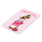 Fresh Cherry Drink Magnet - aangepaste tekst Magneet (Linkerzijde)