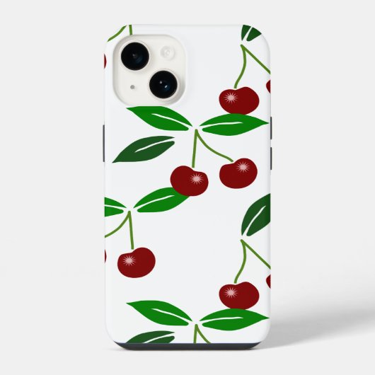Fresh Cherry Seamless Pattern iPC iPhone Hoesje (Achterkant)