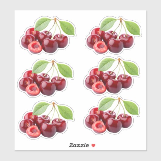Fresh Cherry Sticker Sheet | realistisch fruit (Vel)