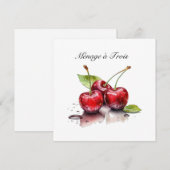 Fresh Cherry Trio in Waterverf, op maat (Voorkant / Achterkant)