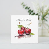 Fresh Cherry Trio in Waterverf, op maat (Staand voorkant)