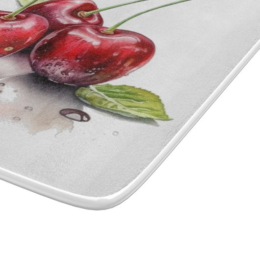Fresh Cherry Trio in Waterverf Snijplank (Hoek)