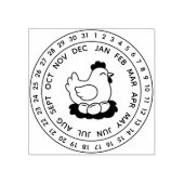 Fresh Chicken Eggs Carton Date Wheel Rubberstempel (Afrduk)