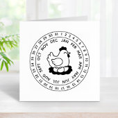 Fresh Chicken Eggs Carton Date Wheel Rubberstempel