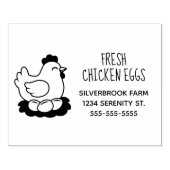Fresh Chicken Eggs Farm Address Large Rubberstempel (Afrduk)