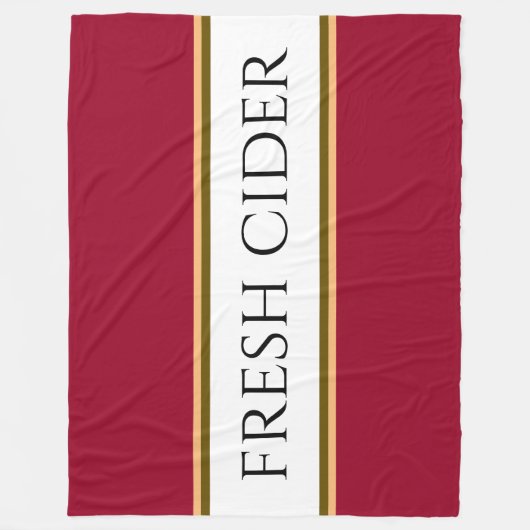 FRESH CIDER Kleurrijke Appelrode witte strepen Fleece Deken (Voorkant)