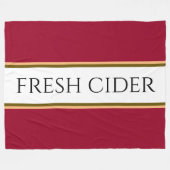 FRESH CIDER Kleurrijke Appelrode witte strepen Fleece Deken (Voorkant (Horizontaal))