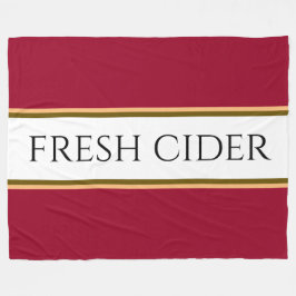 FRESH CIDER Kleurrijke Appelrode witte strepen Fleece Deken