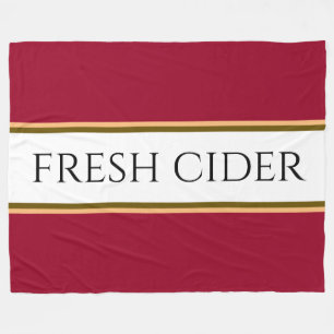 FRESH CIDER Kleurrijke Appelrode witte strepen Fleece Deken