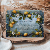 Fresh Citrus Botanical Wedding Bedankkaart