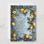 Fresh Citrus Botanical Wedding Save The Date (Voorkant)