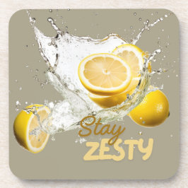 Fresh Citrus Coaster Set- Lemon Design Bier Onderzetter