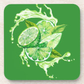 Fresh Citrus Coaster Set- Lime Design Bier Onderzetter (Voorkant)