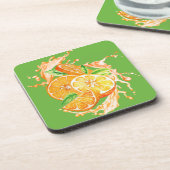 Fresh Citrus Coaster Set- Orange Design Bier Onderzetter (Linkerzijde)