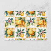 Fresh Citrus Floral Baby Shower Diapper Raffle Informatiekaartje (Achterkant)